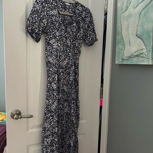 Floral Short Sleeve Maxi Dress